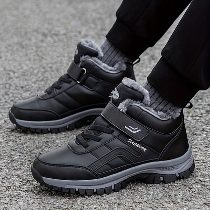 Herren Winterstiefel Sneaker-Stil Warmfutter Mittelhoher Schnitt