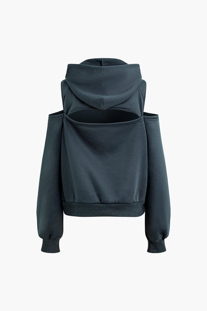 Damen Hoodie-Set Sportlich Cut-Outs