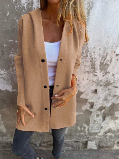 Norvielle Damen Cardigan Kapuze Lässig