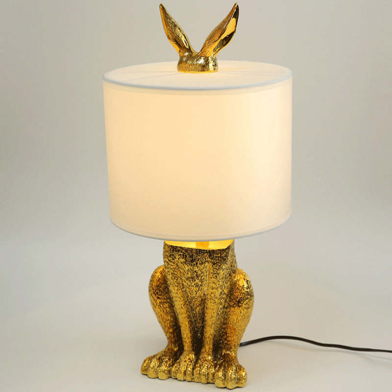 Kaninchen Tischlampe Gold Designer Leuchte - Norvielle