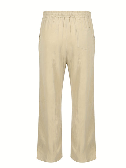 Herren Leinenhose Lang Komfortabel