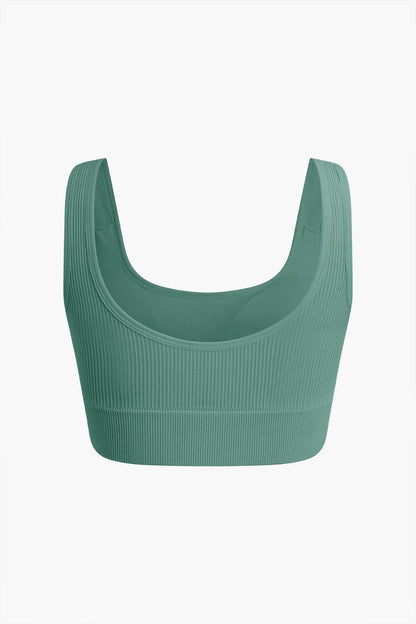Damen Sport-Set Nahtlos Crop- Yoga-Shorts
