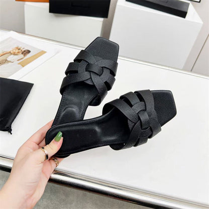 Damen Mittelhoch Schuhe Einfaches Kreuzdesign