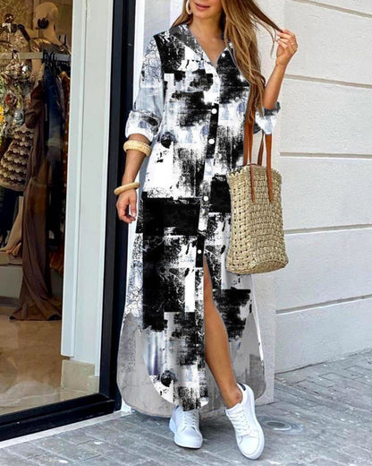 Damen Hemdkleid Modestil Baumwolle