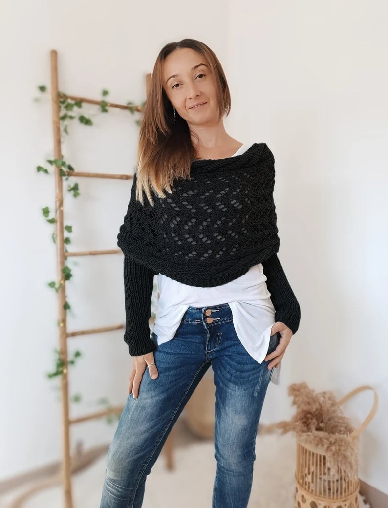 Norvielle Damen Strickschal Bequem