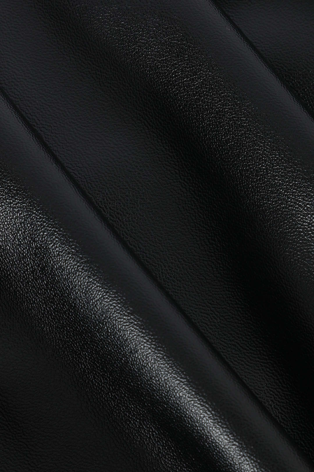 Damen Midirock Kunstleder Asymmetrisch