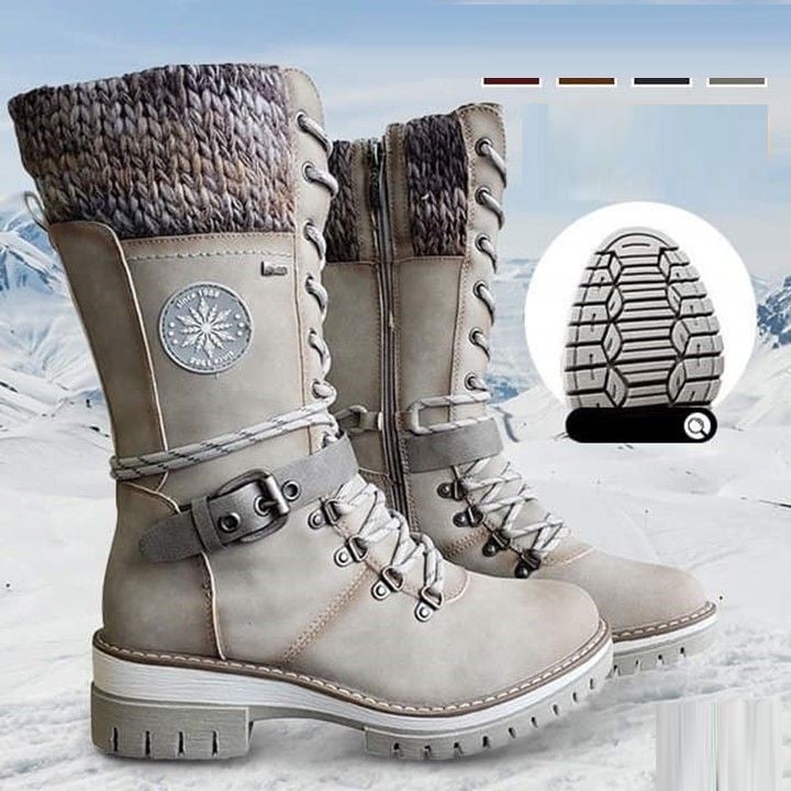 Damen Schnürstiefel Mittlere Schafthöhe Wintertauglich