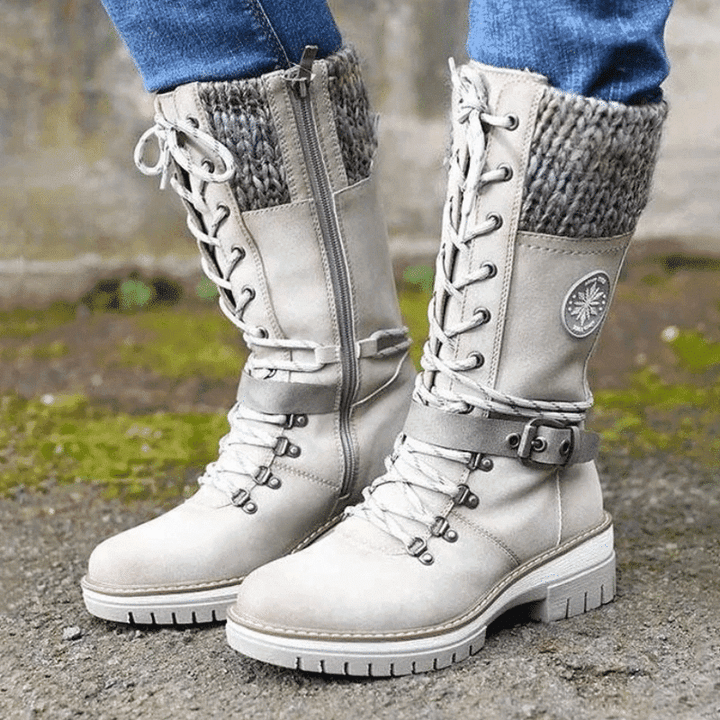 Damen Schnürstiefel Mittlere Schafthöhe Wintertauglich