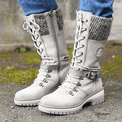Damen Schnürstiefel Mittlere Schafthöhe Wintertauglich
