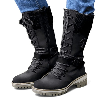 Damen Schnürstiefel Mittlere Schafthöhe Wintertauglich