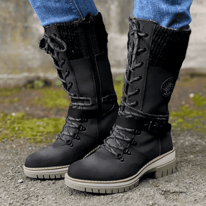 Damen Schnürstiefel Mittlere Schafthöhe Wintertauglich