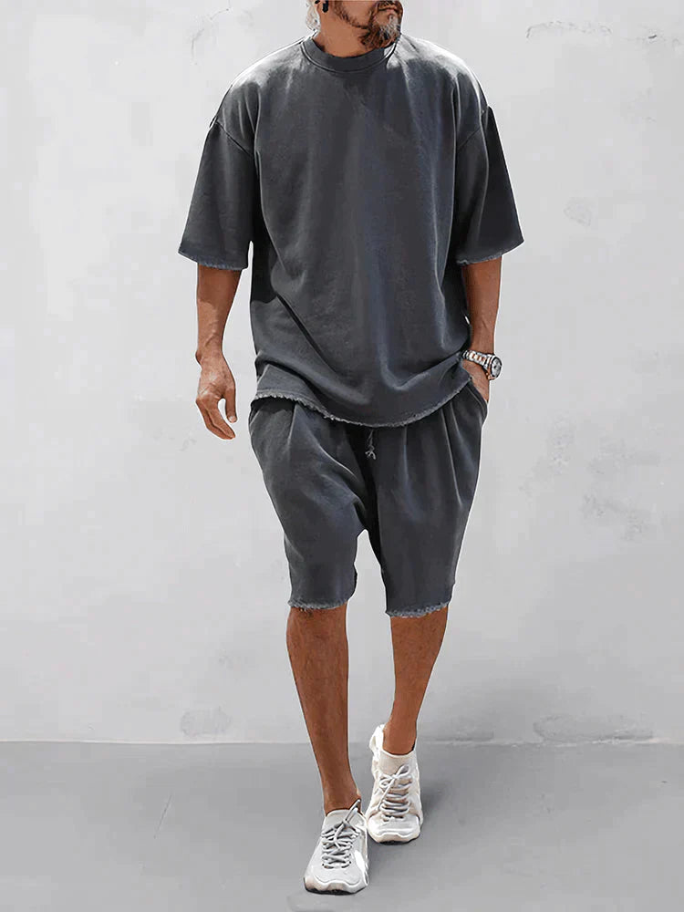 Herren Oversized T-Shirt und Shorts Set