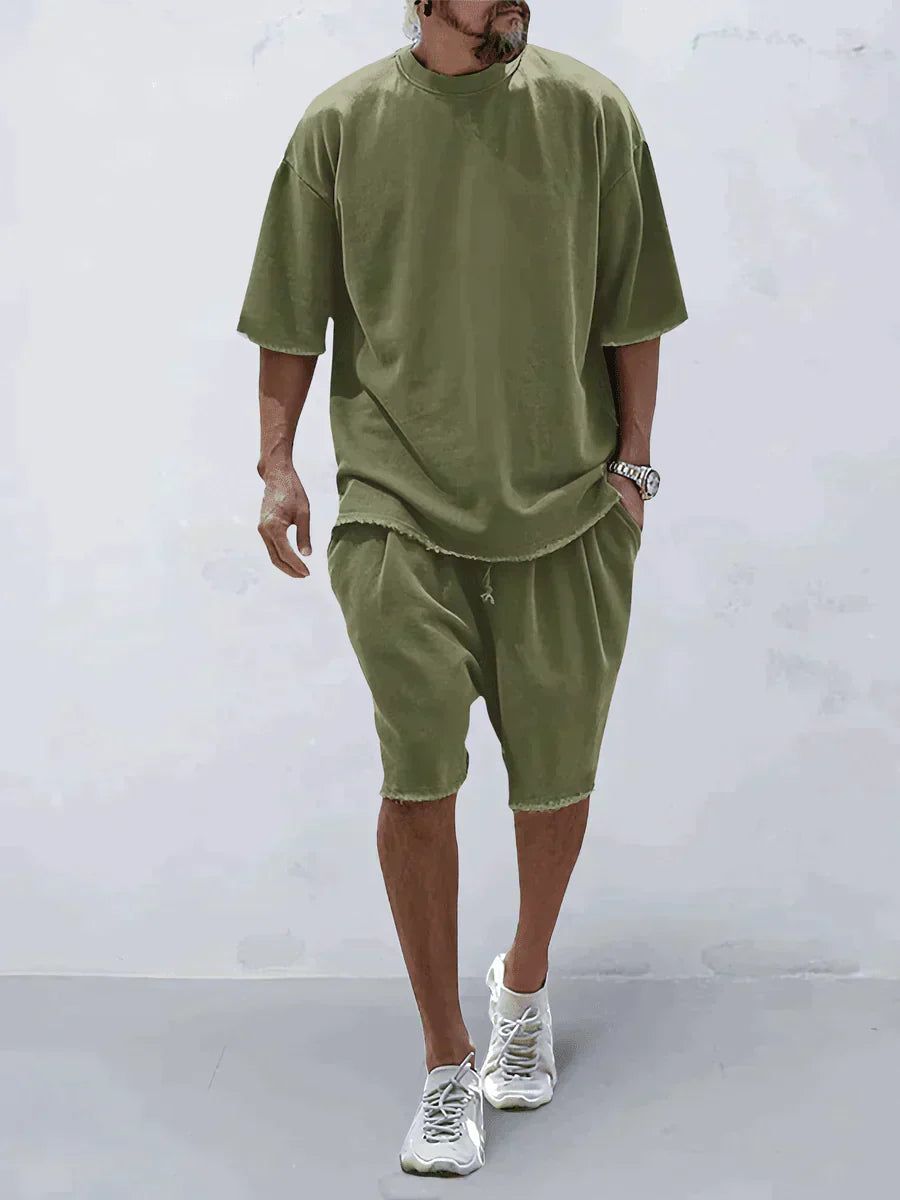 Herren Oversized T-Shirt und Shorts Set
