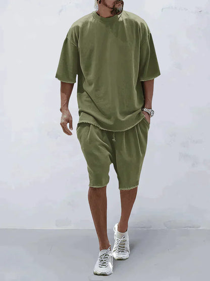 Herren Oversized T-Shirt und Shorts Set