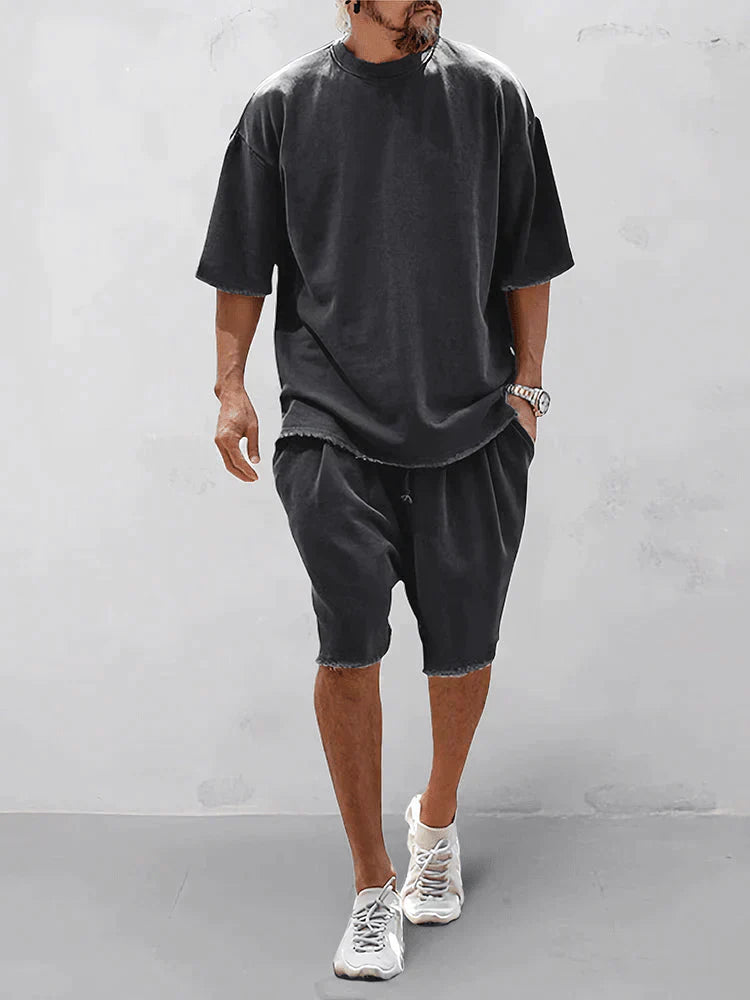 Herren Oversized T-Shirt und Shorts Set