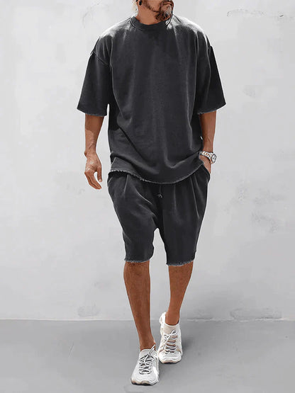 Herren Oversized T-Shirt und Shorts Set