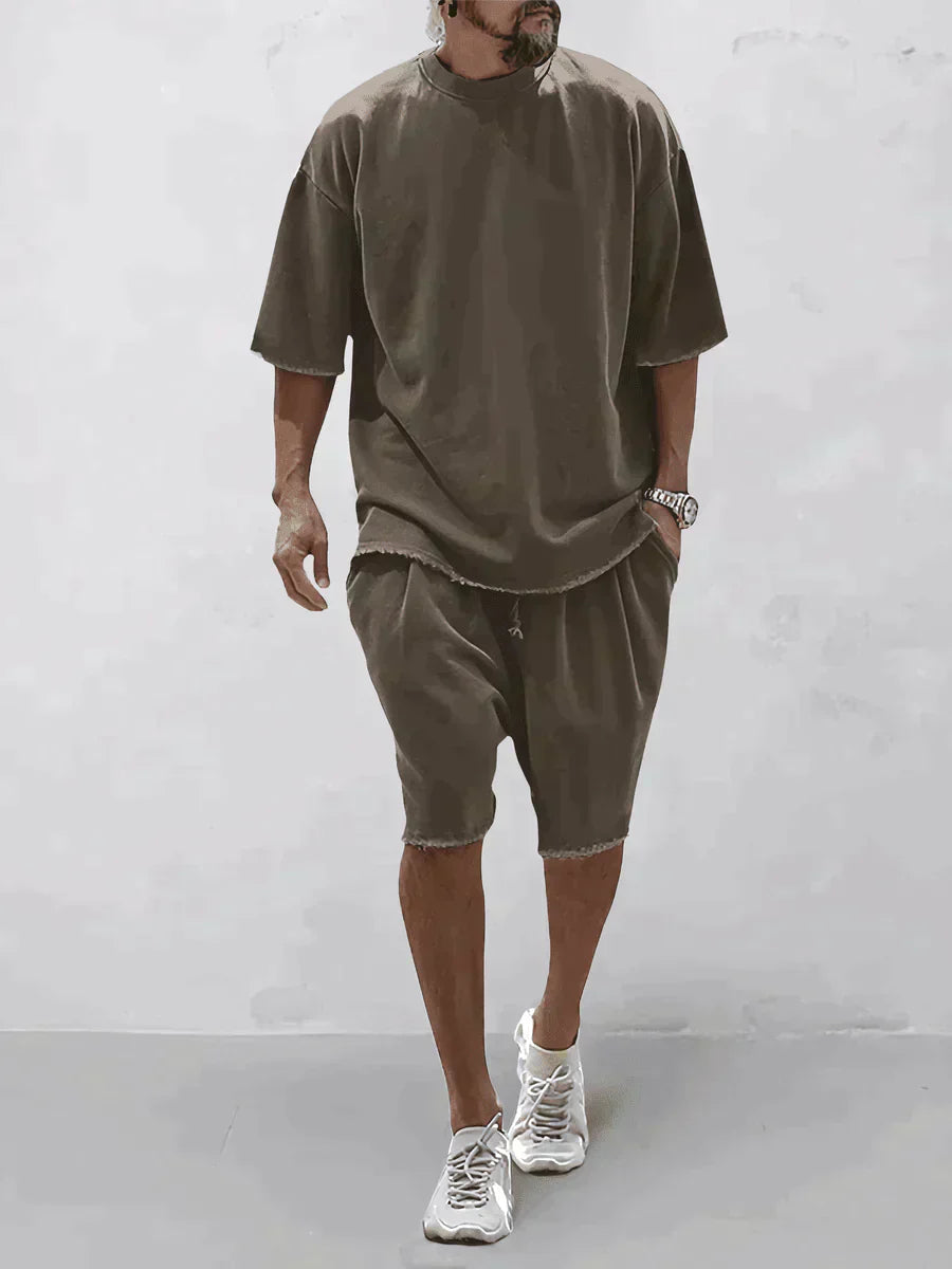 Herren Oversized T-Shirt und Shorts Set