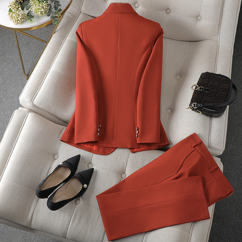 Damen Business Set Taillierter Blazer und Hose