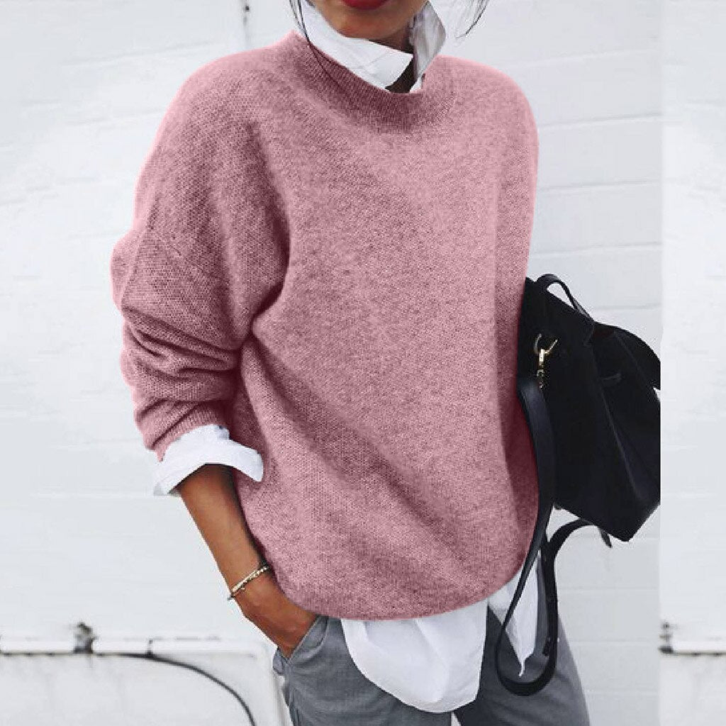 Damen Strickpullover Lässig Beige