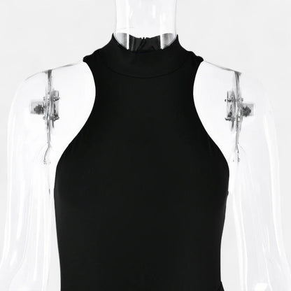 Damen Maxikleid Cut-Out Neckholder