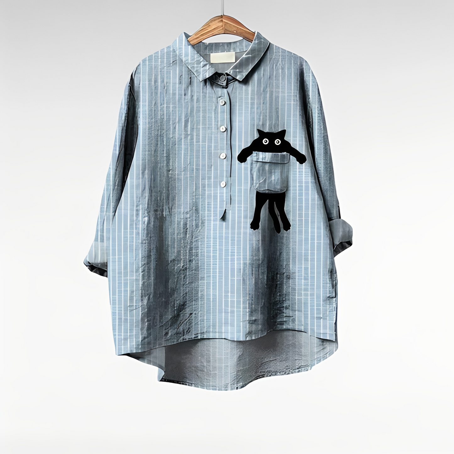 Damen Bluse Vintage-Style Baumwolle Trendfarben - Norvielle