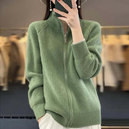 Damen Klassische Strickjacke Langarm - Norvielle