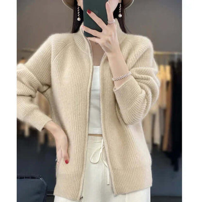 Damen Klassische Strickjacke Langarm