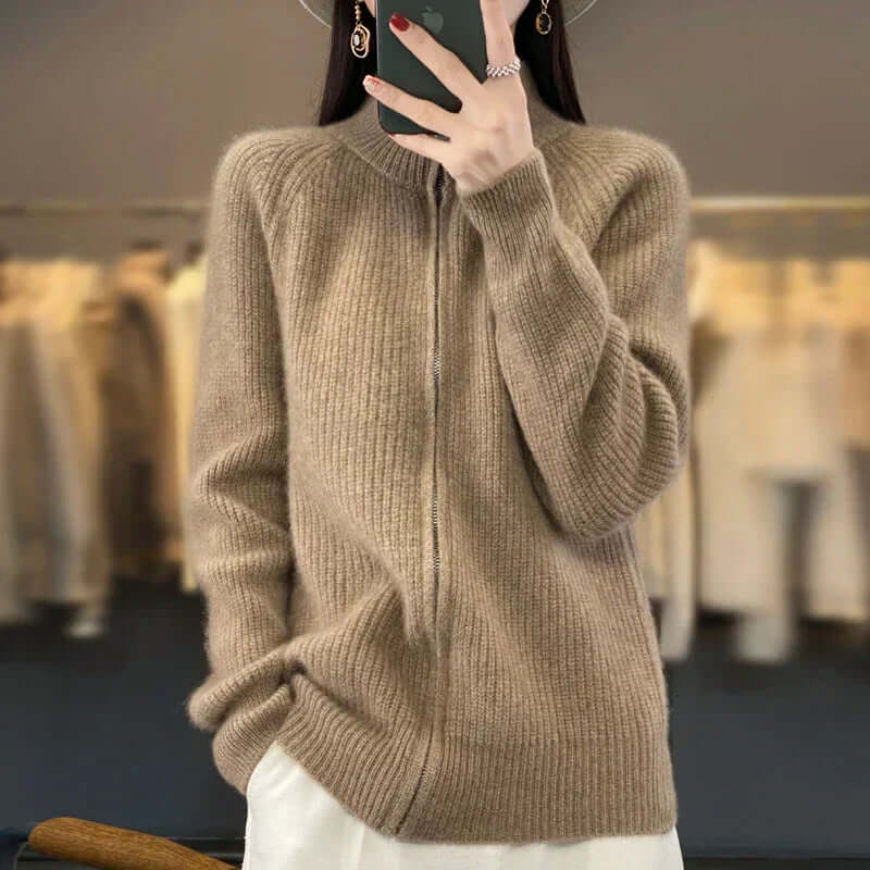 Damen Klassische Strickjacke Langarm