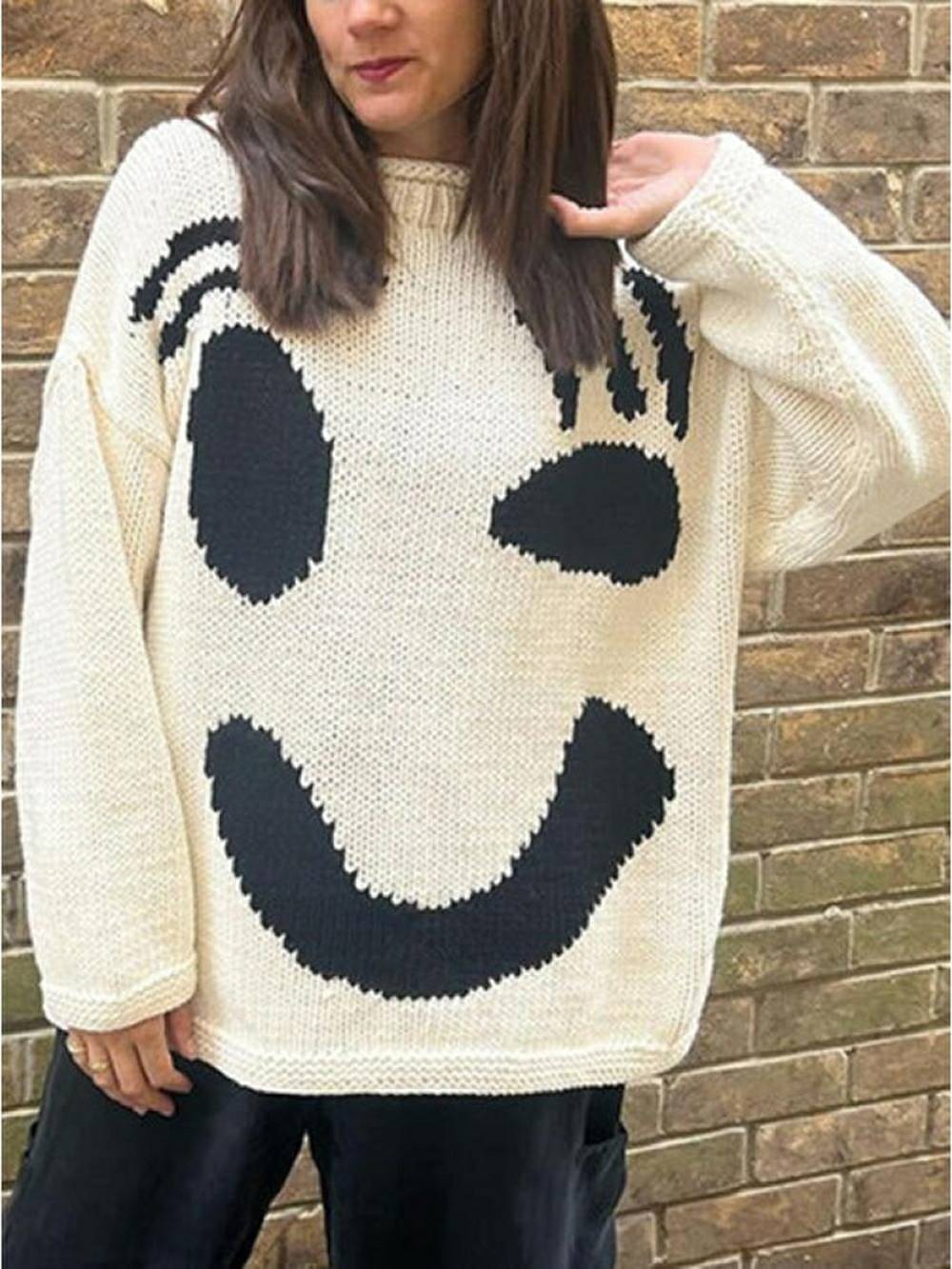 Wohlfühl Strickpullover Damen Kaschmir Beige