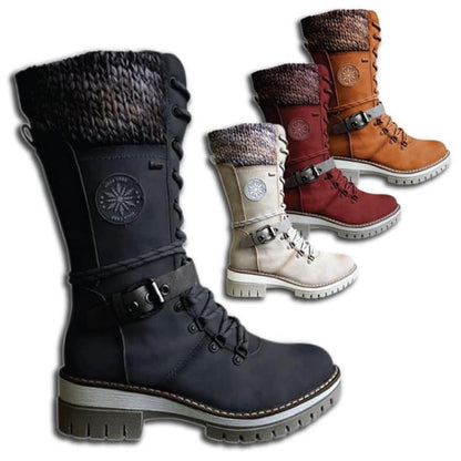 Damen Schnürstiefel Mittlere Schafthöhe Wintertauglich