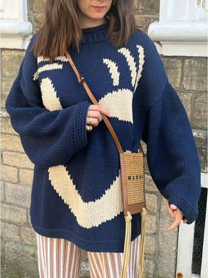 Wohlfühl Strickpullover Damen Kaschmir Beige