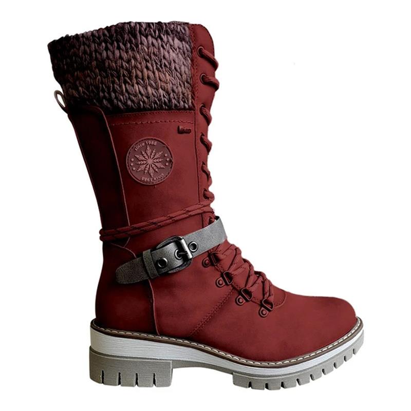 Damen Schnürstiefel Mittlere Schafthöhe Wintertauglich