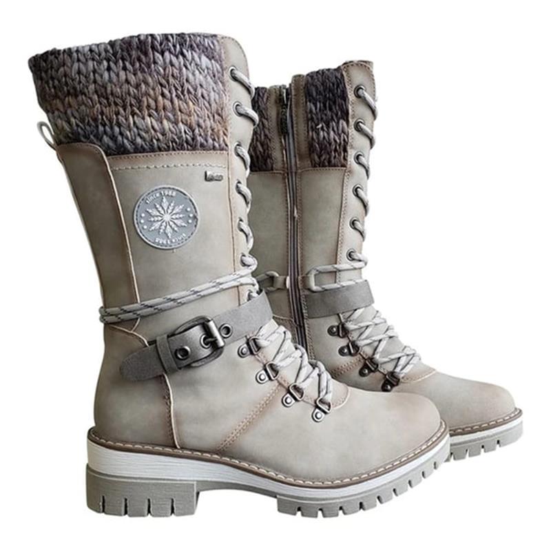 Damen Schnürstiefel Mittlere Schafthöhe Wintertauglich