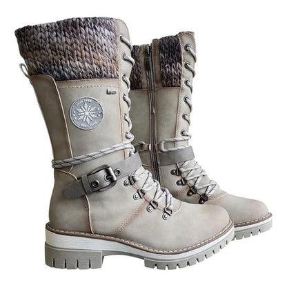 Damen Schnürstiefel Mittlere Schafthöhe Wintertauglich