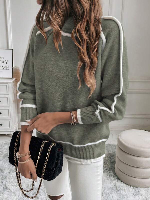 Norvielle Damen Langarm-Pullover Elegantes Design