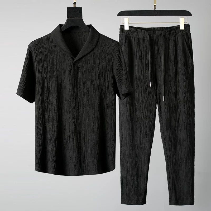 Herren Kurzarm-Hemd und Hose Set