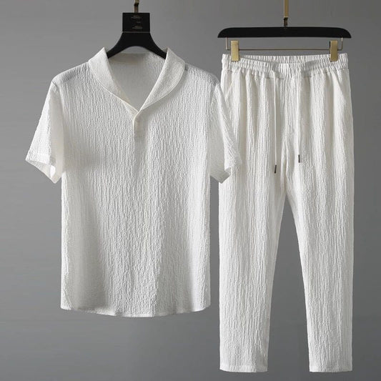Herren Kurzarm-Hemd und Hose Set - Norvielle