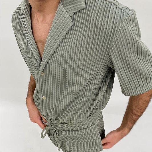 Herren Freizeitset Zweiteilig Oberteil Shorts - Norvielle