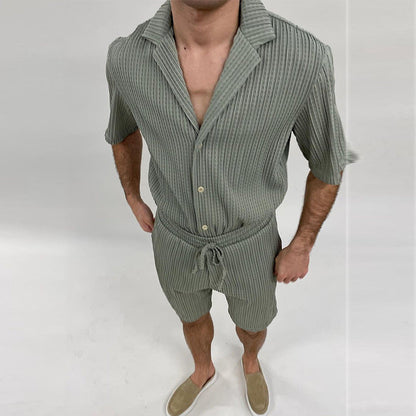 Herren Freizeitset Zweiteilig Oberteil Shorts