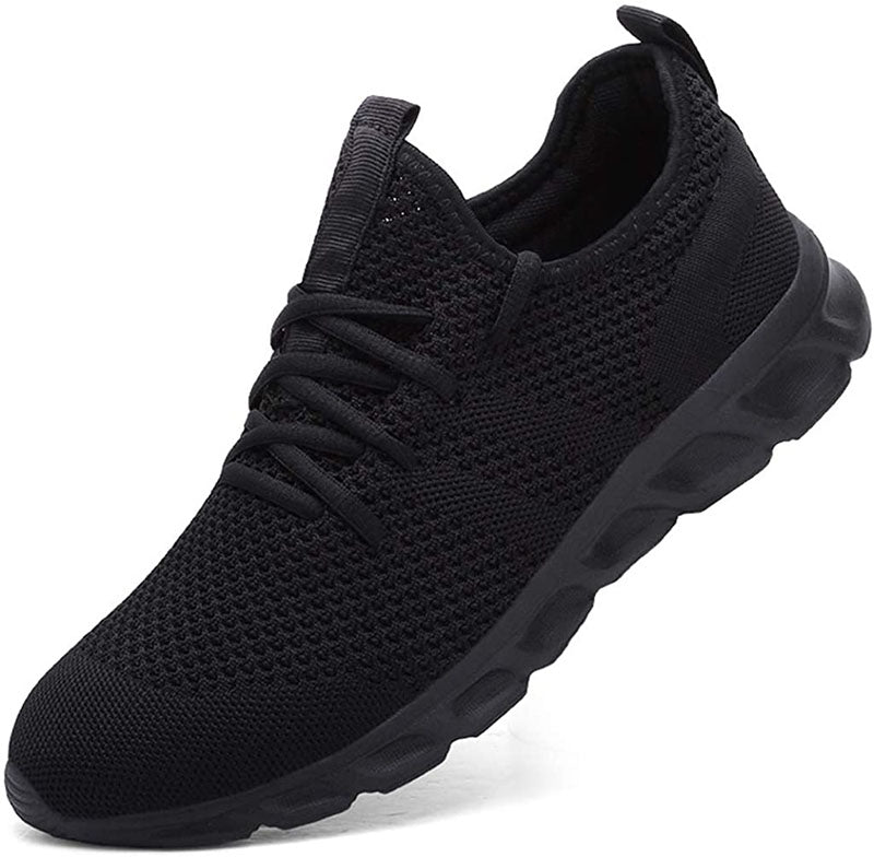 Damen Strick Walking Sneaker Schnürung