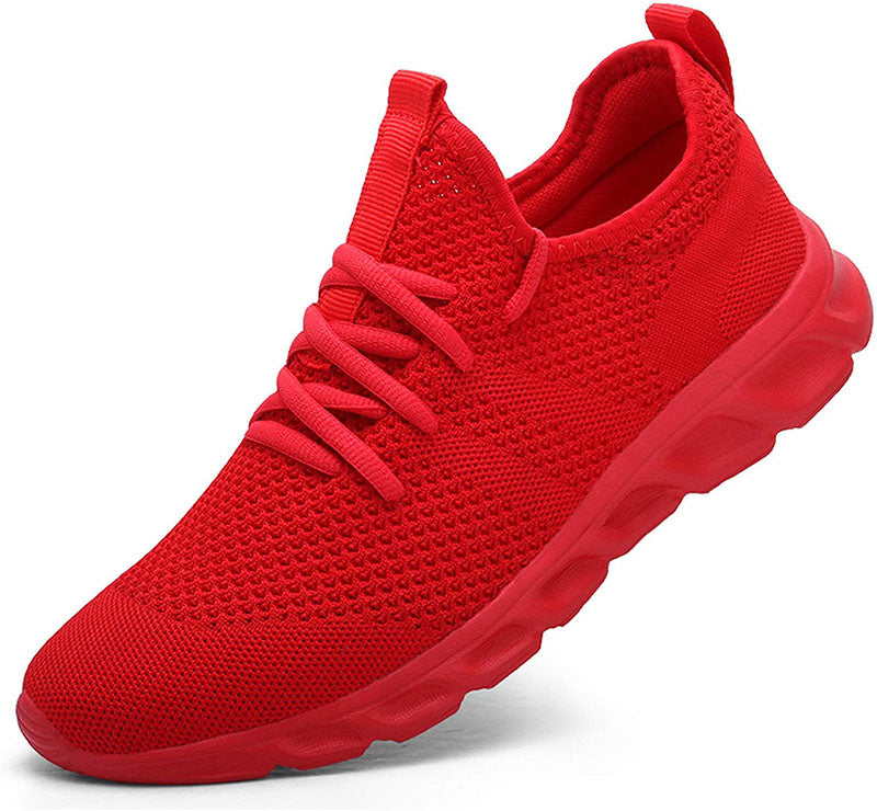Damen Strick Walking Sneaker Schnürung