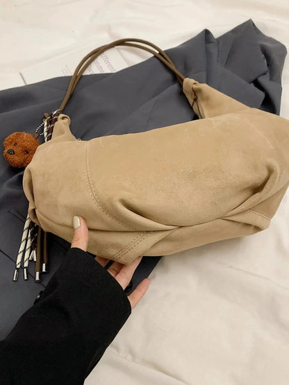Amalia Damen Hobo Tasche Wildleder Boho Chic