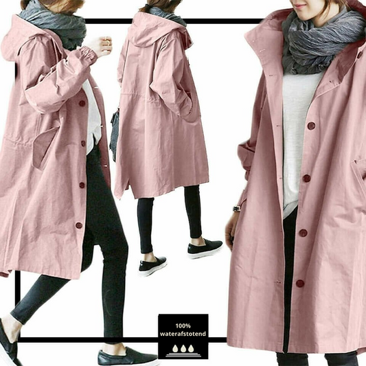 Norvielle Herren Windjacke Knöpfe Kapuze - Norvielle