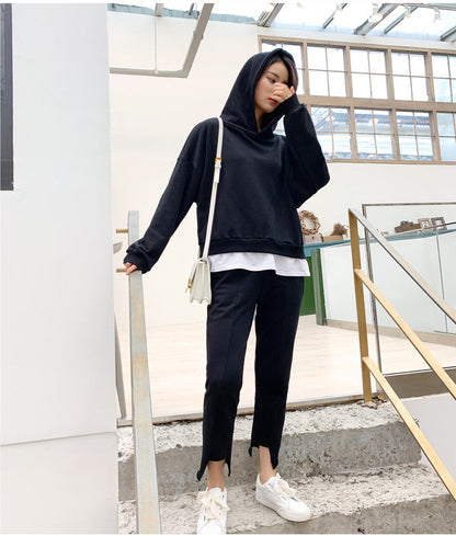 Damen Freizeit-Ensemble Hoodie Jogginghose Komfort Norvielle