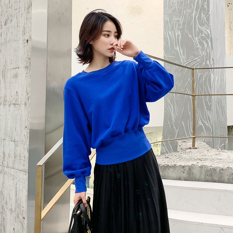 Damen Oversized-Pullover Ballonärmel Norvielle