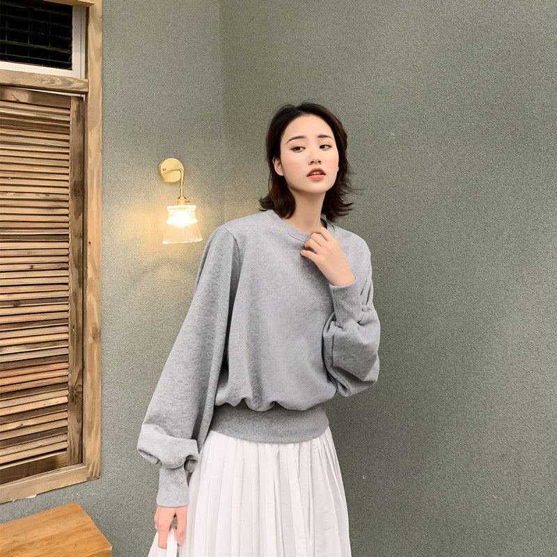 Damen Oversized-Pullover Ballonärmel Norvielle