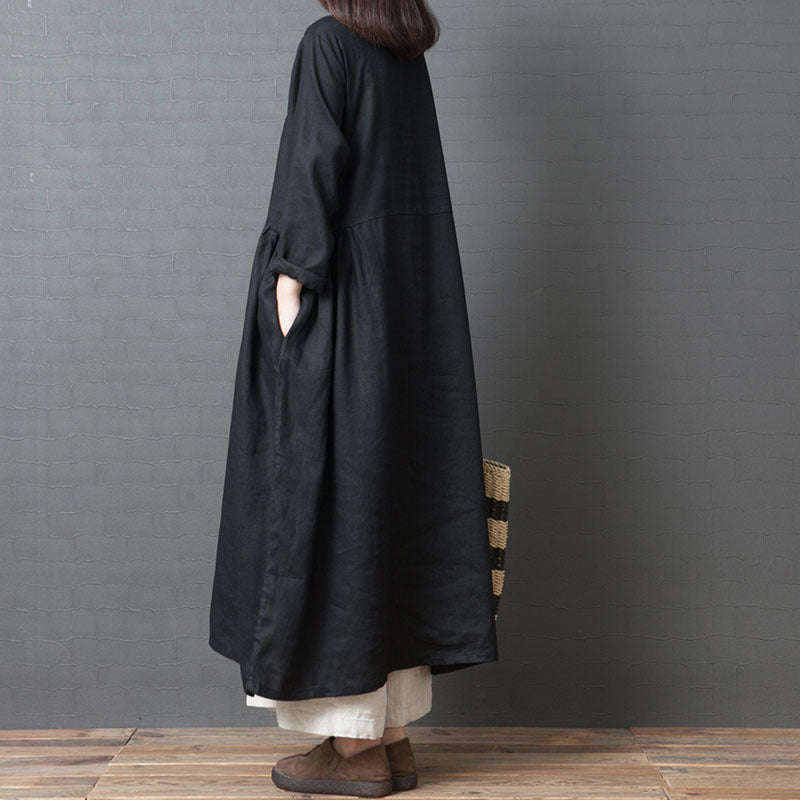 Damen Maxikleid V-Ausschnitt Locker Norvielle