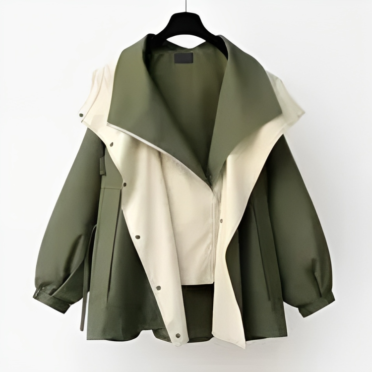 Damen Windbreaker Jacke Wasserdicht Kapuze Modern