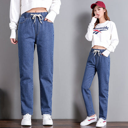 Damen Jeans Elastischer Bund Seitentaschen Norvielle