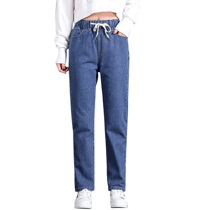 Damen Jeans Elastischer Bund Seitentaschen Norvielle